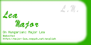 lea major business card